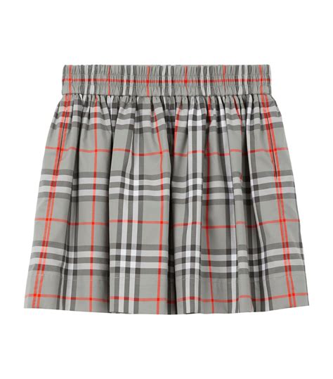 childrens burberry plaid skirt|Burberry check wool pleated skirt.